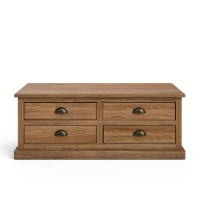 Столик Журнальный из массива сосны с 4 ящиками Lunja единый размер желтый LA REDOUTE INTERIEURS  фото, kupilegko.ru